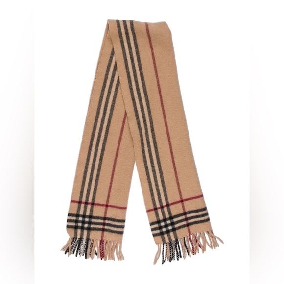 Burberry Wool Cashmere Checked Striped Scarf
Classic - Picture 1 of 4